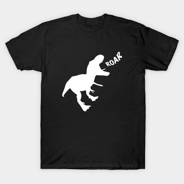 T-Rex, in white T-Shirt by NickiPostsStuff